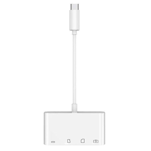 USB-C Hub OEM NK108LTC, 1 x USB-A - 1 x USB-C - 1 x SD - 1 x microSD, Wit
