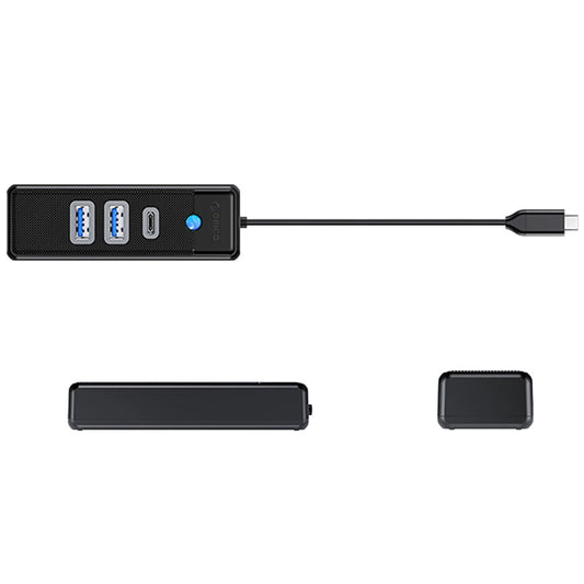 Orico PWC2U-C3 USB-C Hub, 2 x USB-A 3.0 - 1 x USB-C, Black