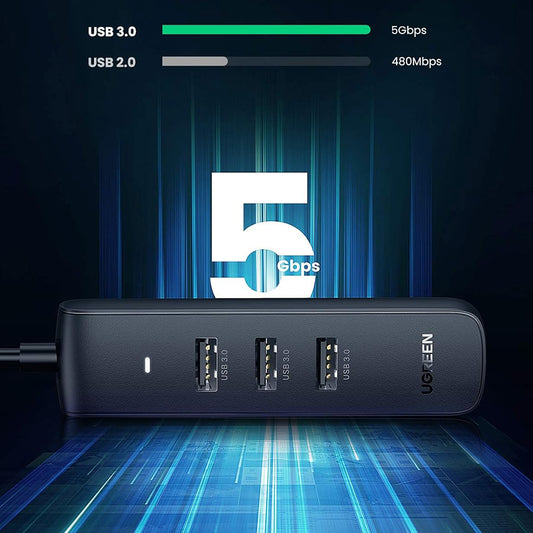 USB-C Hub UGREEN CM416 (10916), 4 x USB-A 3.0, Zwart