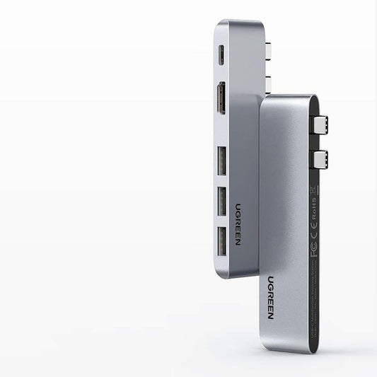 UGREEN USB-C Hub voor Apple MacBook Pro / Air Series, 3 x USB-A 3.0 - 1 x USB-C - 1 x HDMI, Grijs