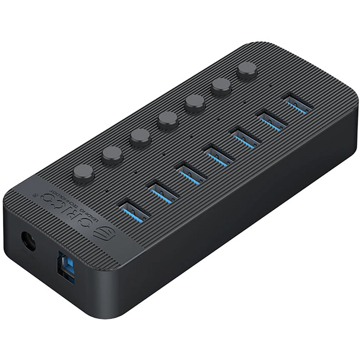 Hub USB Orico CT2U3-7AB, 7 x USB-A 3.0, Zwart