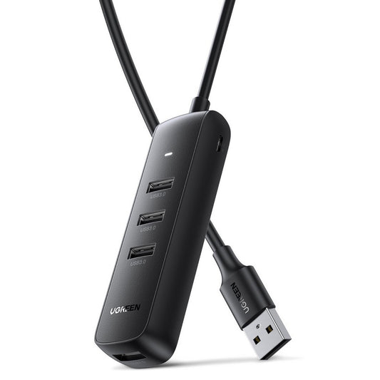 USB-hub UGREEN CM416, 4 x USB-A 3.0, 0,25m, Zwart