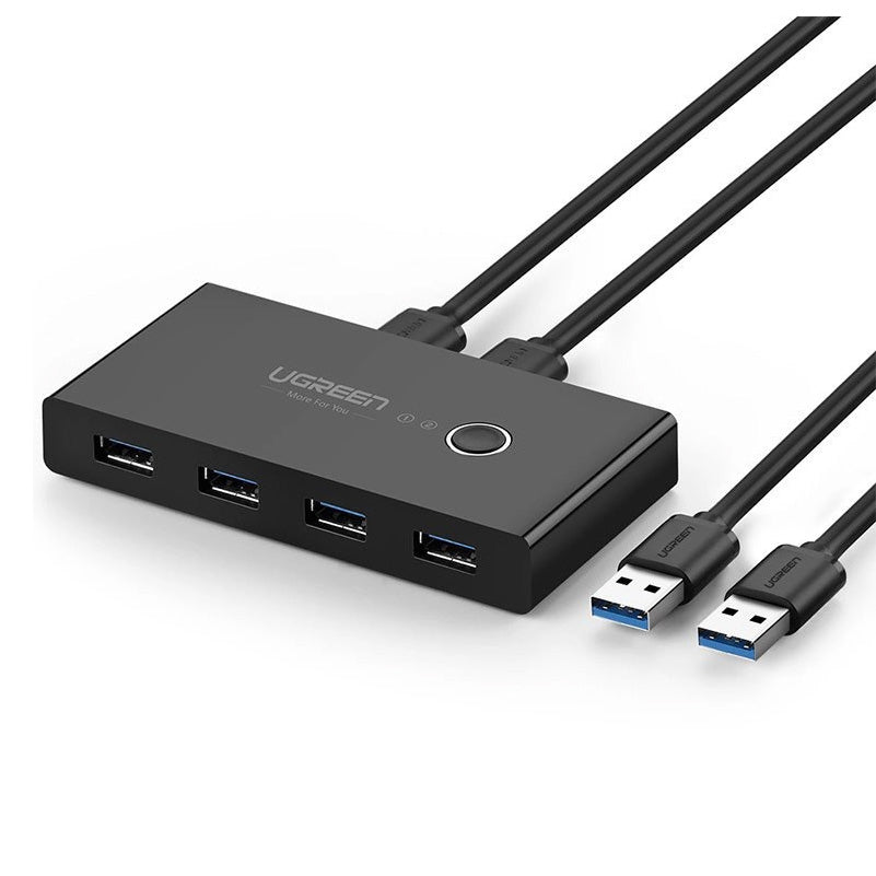 Switch USB UGREEN US216 Two Sharing Switch Box, 4 x USB-A 3.0, Zwart