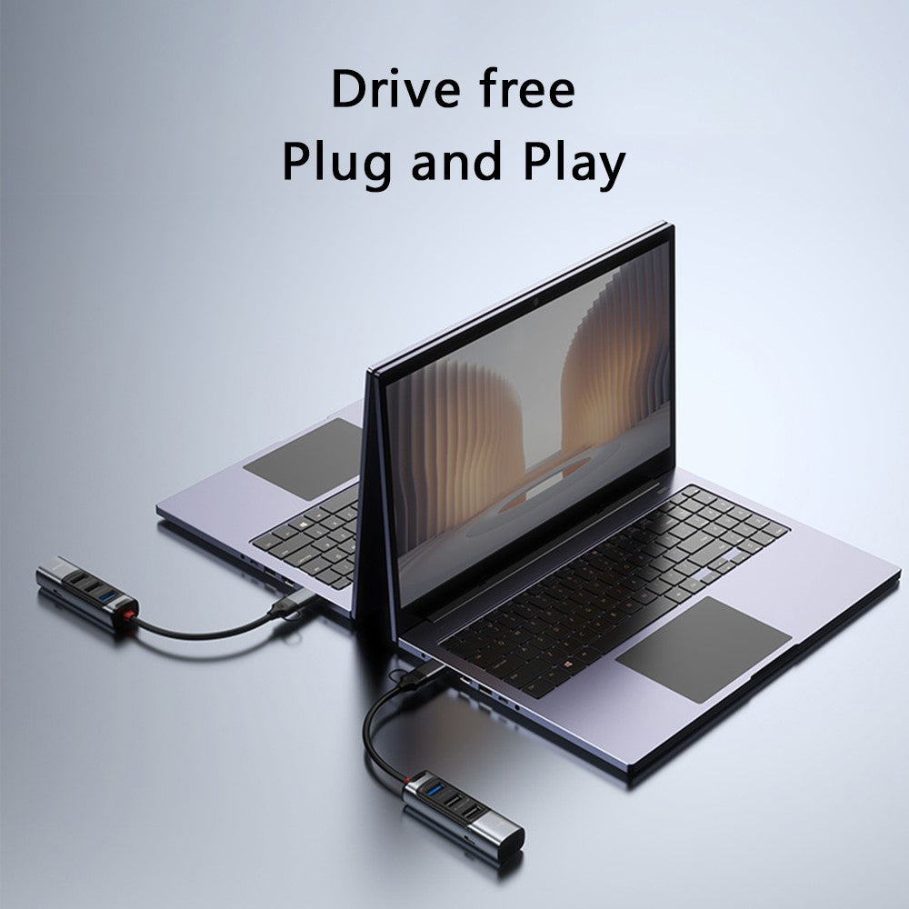 USB / USB-C Hub Yesido HB19, 4in1, Gri