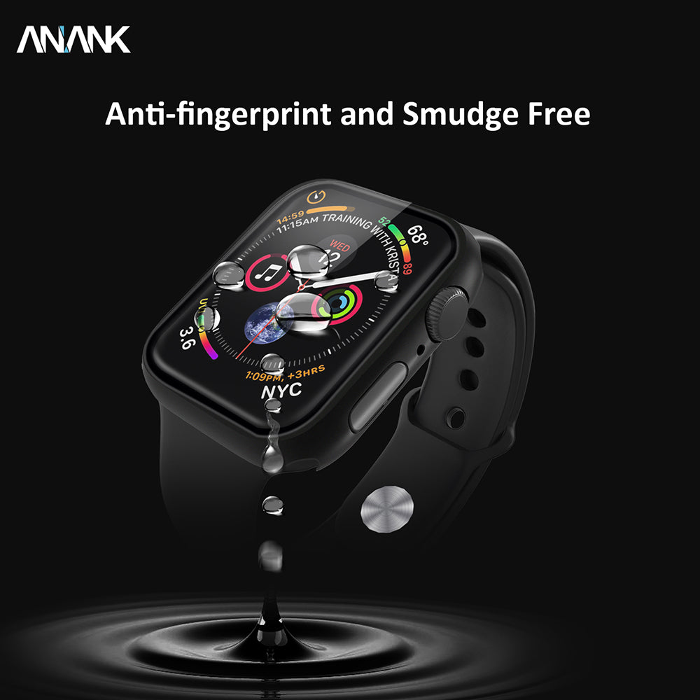 Anank Screen Guard hoesje voor Apple Watch Series 7 41mm, Zwart
