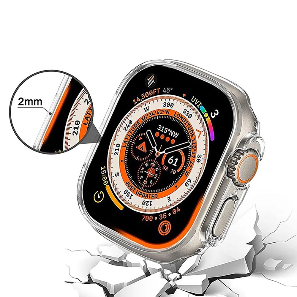 Anank Screen Guard hoesje voor Apple Watch Series 7 45mm, Zwart