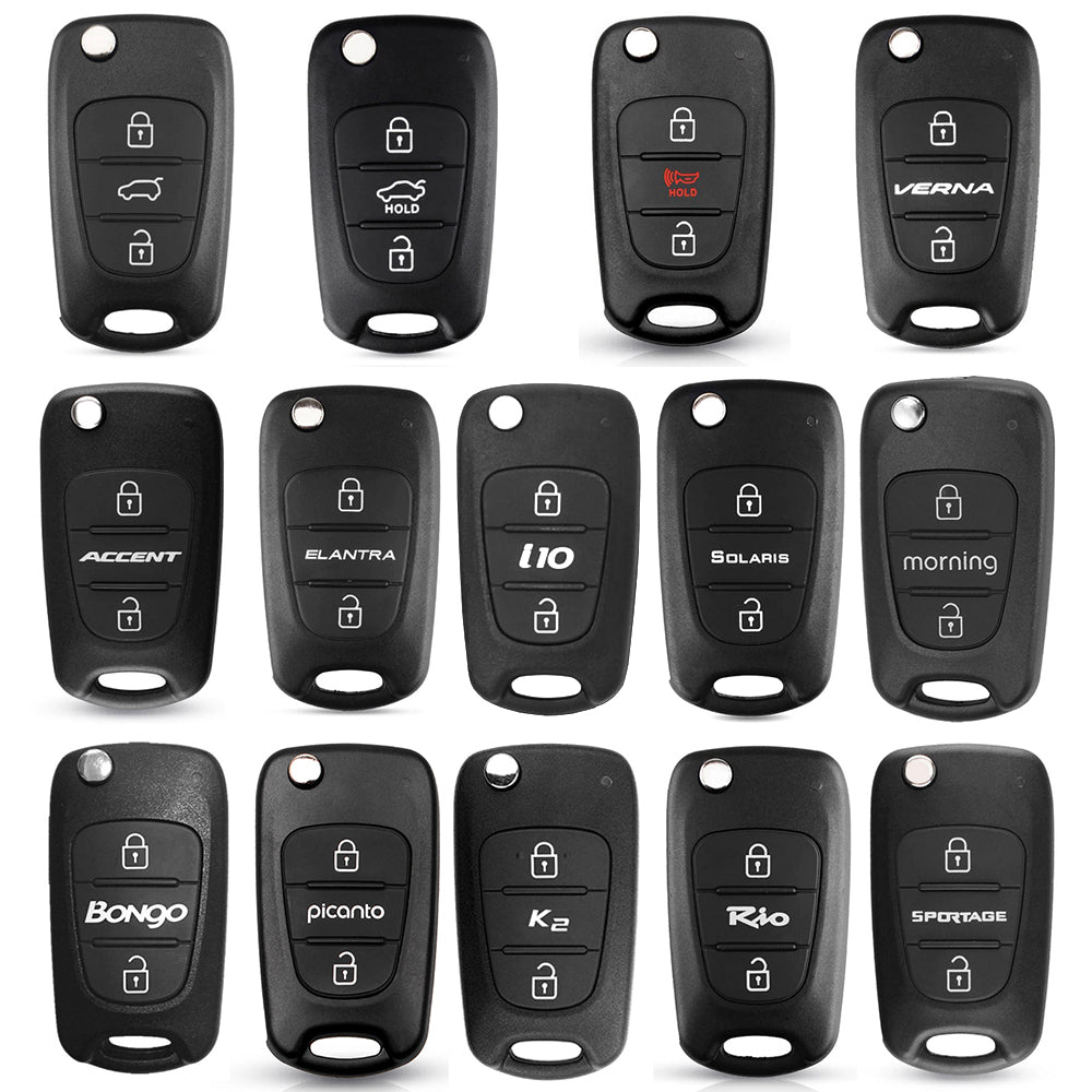 Techsuit Autosleutelhoes 2003.04 voor Hyundai Elantra / Kia Picanto, Zwart