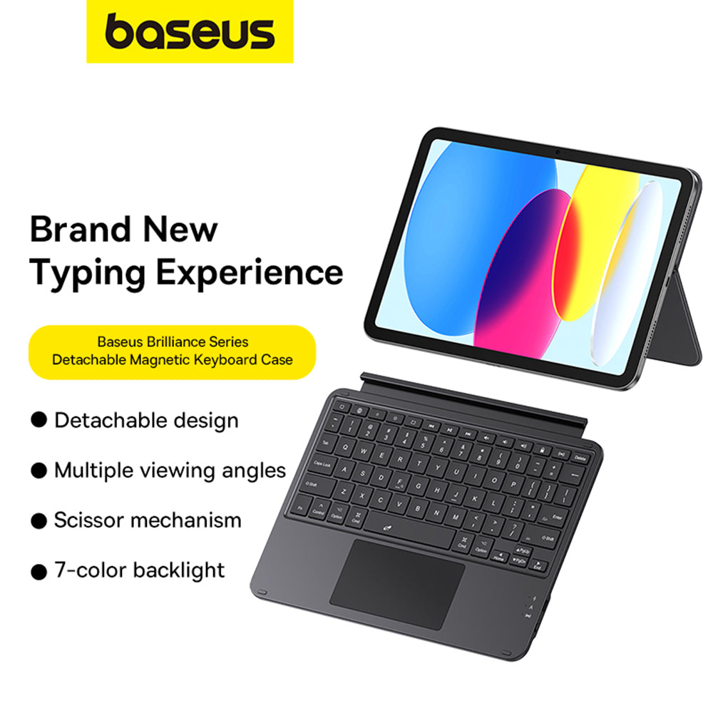 Keyboard Case for Apple iPad (2022), Baseus, Brilliance, Black
