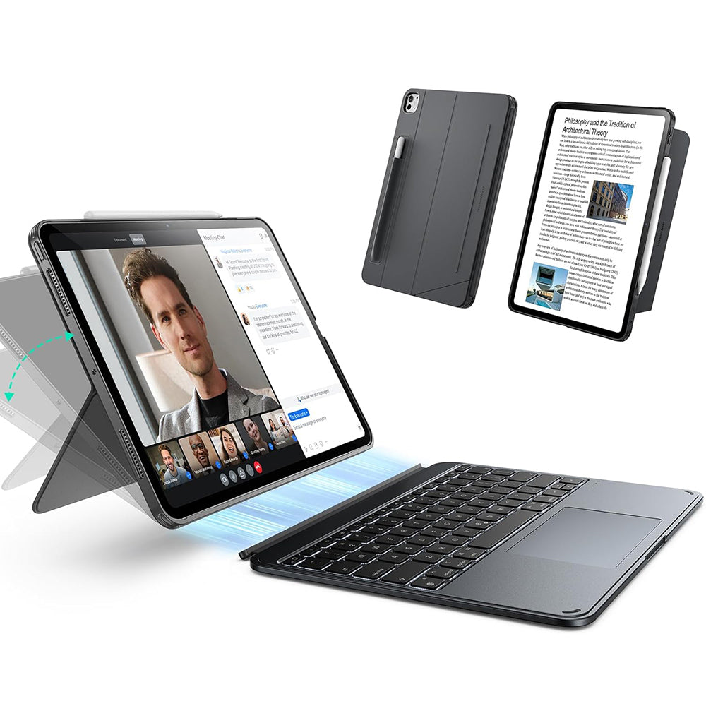 Hoes met Toetsenbord voor Apple iPad Pro 11 (2024), ESR, Shift, Gri