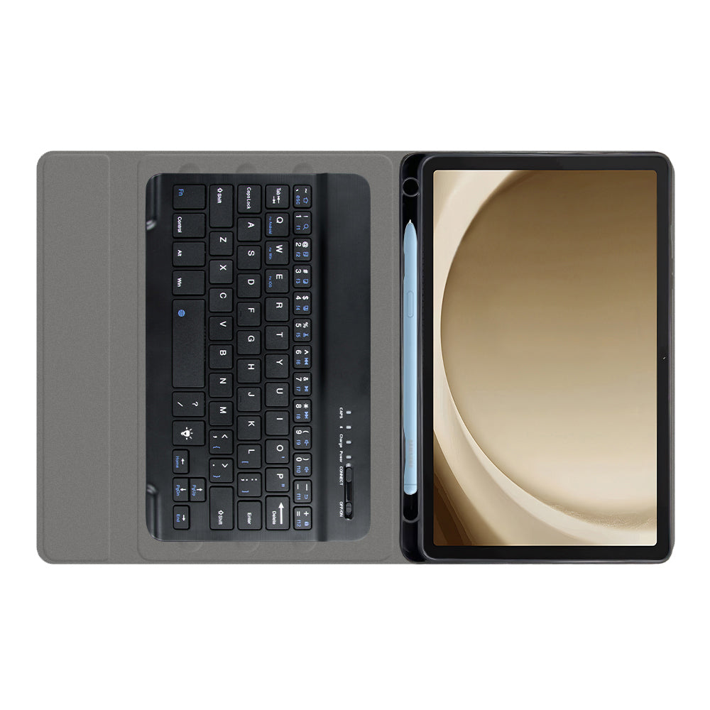 Hoes met Toetsenbord voor Samsung Galaxy Tab A9+, Techsuit, CozyTab, Zwart