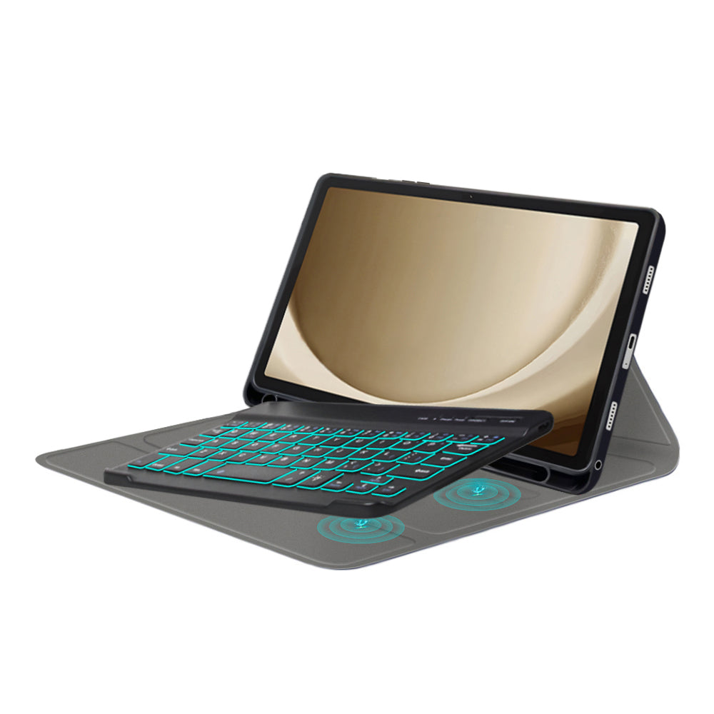 Hoes met Toetsenbord voor Samsung Galaxy Tab A9+, Techsuit, CozyTab, Zwart