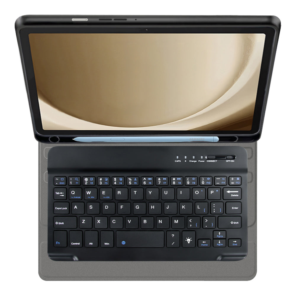 Hoes met Toetsenbord voor Samsung Galaxy Tab A9+, Techsuit, CozyTab, Zwart