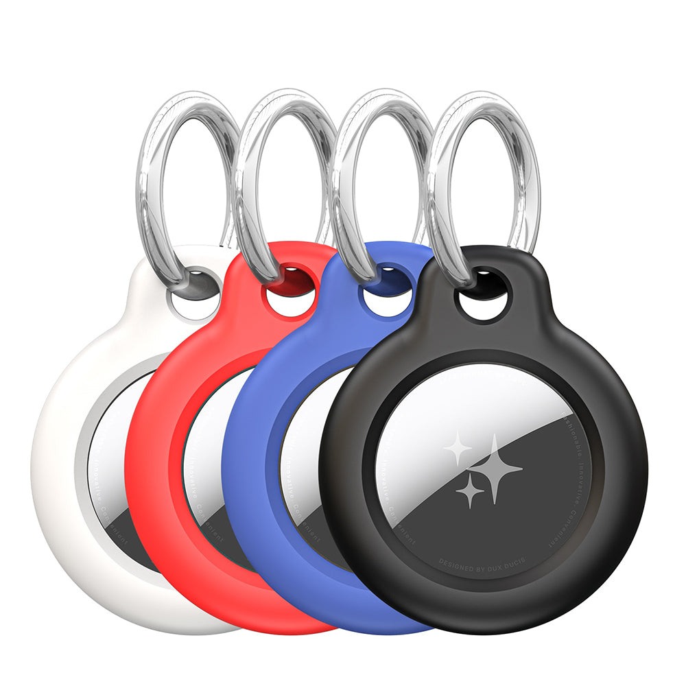 DUX DUCIS Secure hoes voor Apple AirTag, set van 4 stuks, zwart / wit / blauw / rood