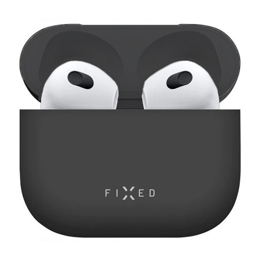 Fixed Silky hoesje voor Apple AirPods 4, Zwart