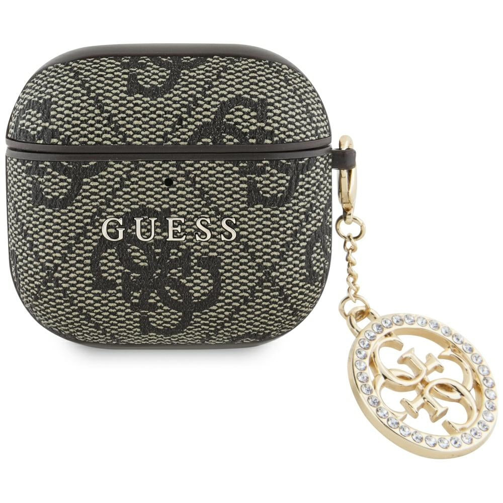Guess 4G Strass Charm hoes voor Apple AirPods 4, Bruin