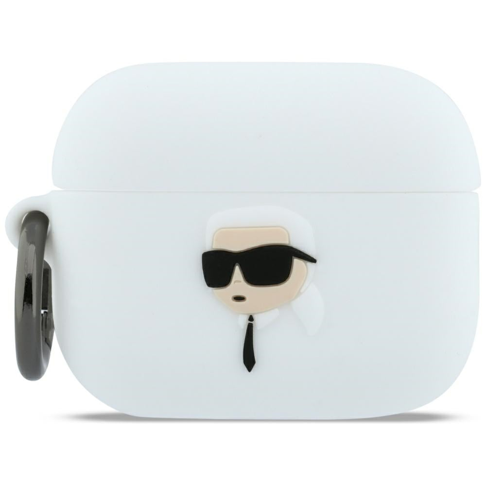 Karl Lagerfeld 3D Karl's Head hoes voor Apple AirPods Pro 3, Wit