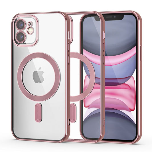 MagSafe hoesje voor Apple iPhone 11, Tech-Protect, Magshine, Roze goud