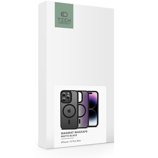 MagSafe hoesje voor Apple iPhone 15 Pro Max, Tech-Protect, Magmat, zwart