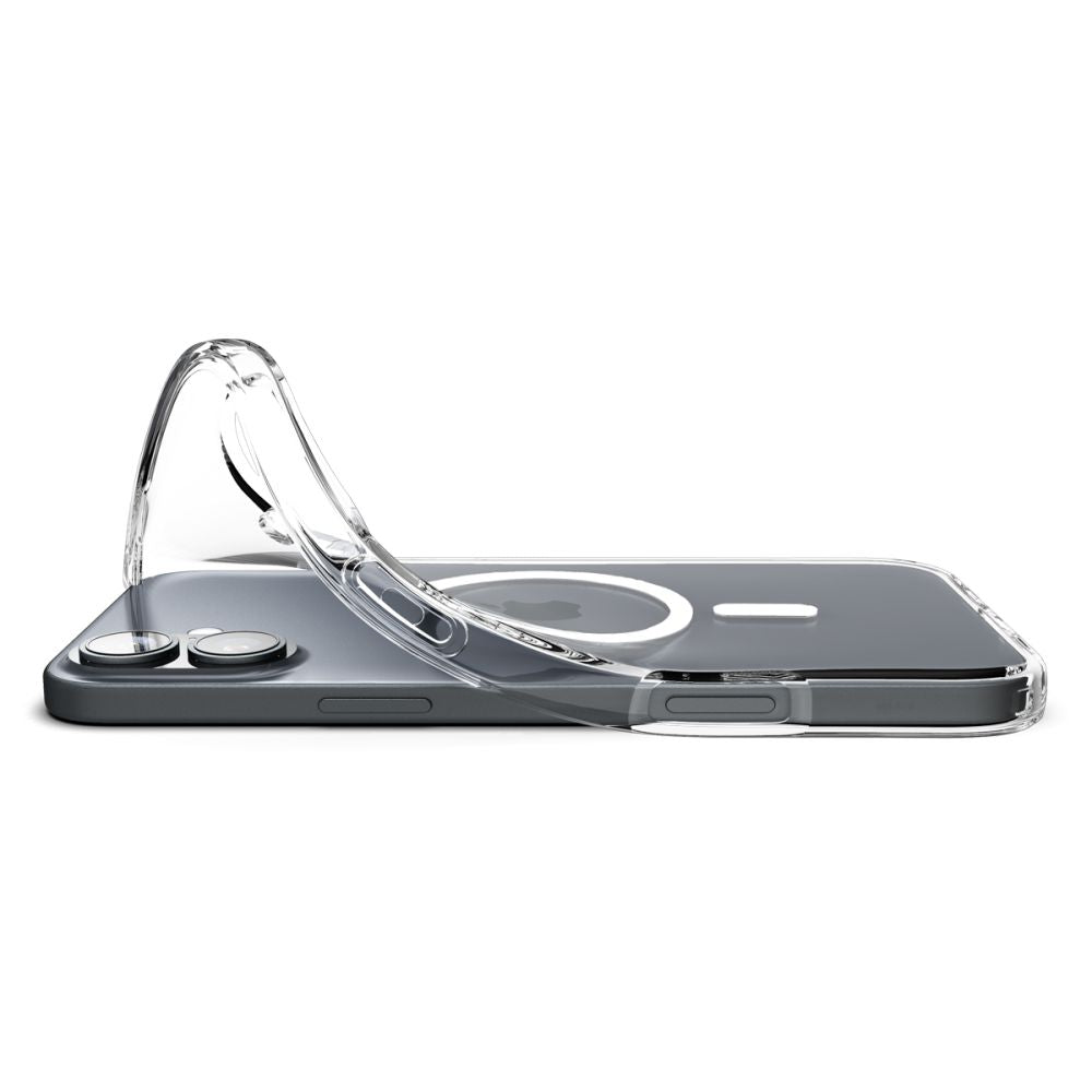 MagSafe hoesje voor Apple iPhone 16, Spigen, Liquid Crystal, Transparant ACS08390