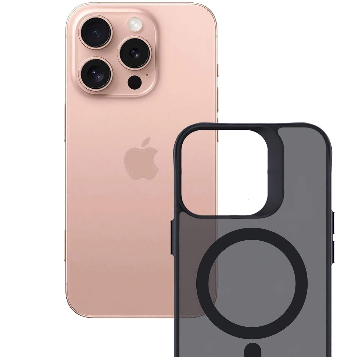 MagSafe hoesje voor Apple iPhone 16 Pro, 3MK, Rook MagCase, Zwart