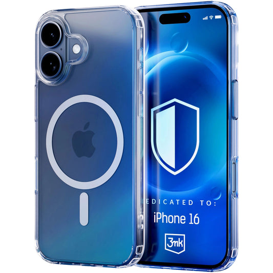 MagSafe hoesje voor Apple iPhone 16 Plus, 3MK, MagCase, Transparant