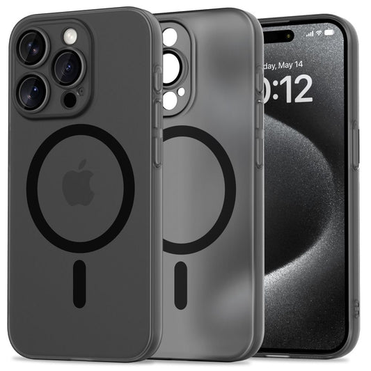 MagSafe hoesje voor Apple iPhone 15 Pro, Tech-Protect, MagSlim, zwart
