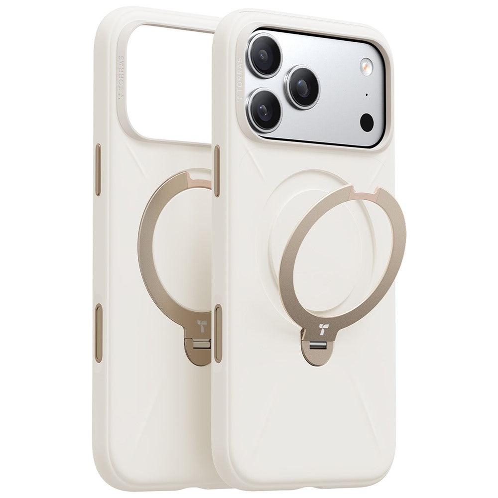 MagSafe hoesje voor Apple iPhone 17 Pro Max, Torras, QPRO Silicone, Wit