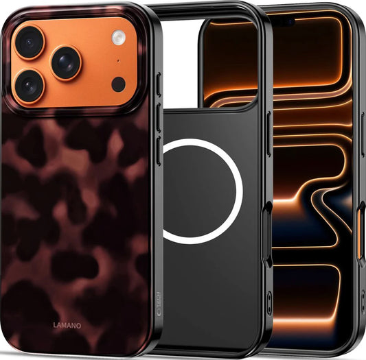 MagSafe hoesje voor Apple iPhone 17 Pro, Tech-Protect, Lamano Panther, Zwart