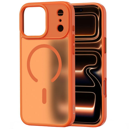 MagSafe hoesje voor Apple iPhone 17 Pro Max, Tech-Protect, Magmat, Mat Oranje