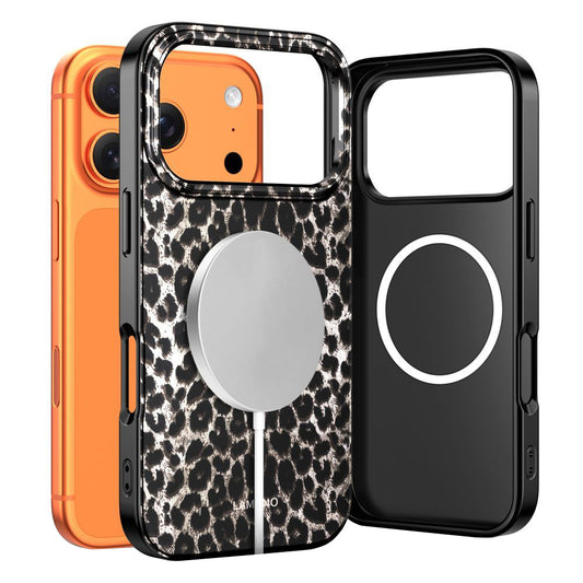 MagSafe hoesje voor Apple iPhone 17 Pro Max, Tech-Protect, Lamano Leopard, Zwart