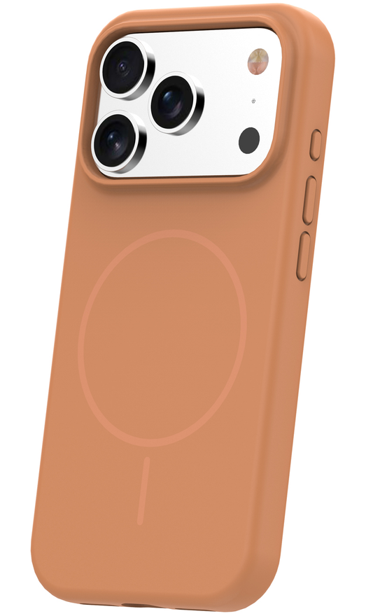 MagSafe-hoesje voor Apple iPhone 17 Pro, OEM, Silicone Thin, Oranje