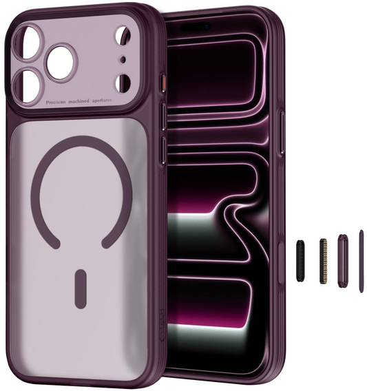 MagSafe-hoesje voor Apple iPhone 18 Pro / 17 Pro, Tech-Protect, MagPeak CC, Mat Bessenrood