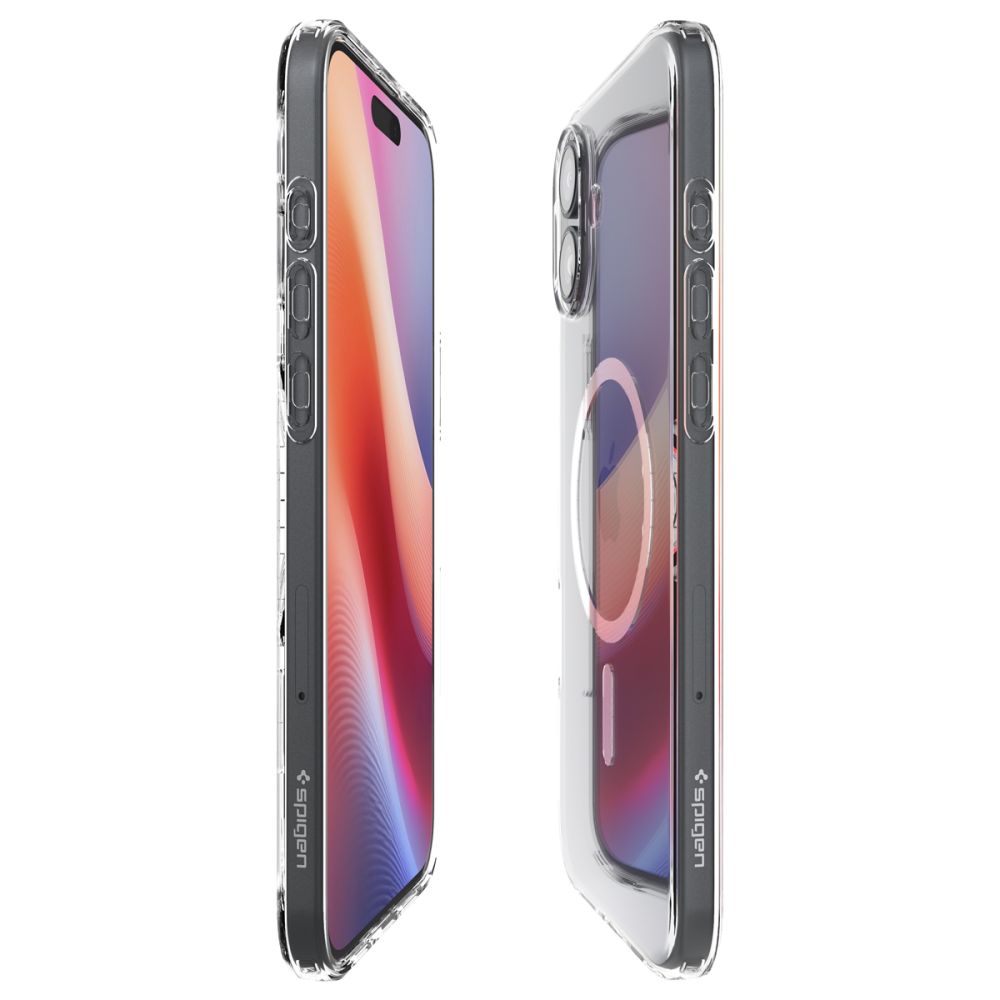 MagSafe hoesje voor Apple iPhone 16, Spigen, Liquid Crystal, Transparant ACS08390