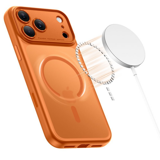 MagSafe hoesje voor Apple iPhone 17 Pro Max, Tech-Protect, MagPeak, Mat Oranje