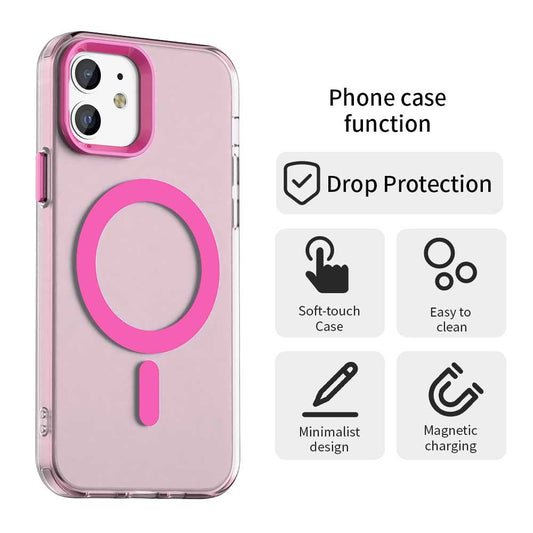 MagSafe-hoes voor Apple iPhone 12 / 12 Pro, Techsuit, CandyCase, Roze
