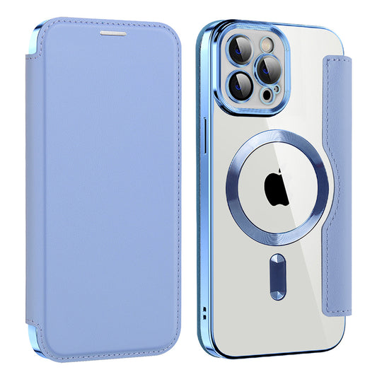 MagSafe-hoes voor Apple iPhone 12 Pro, Techsuit, SmartMag Book, Blauw