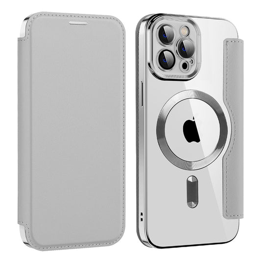 MagSafe-hoes voor Apple iPhone 12 Pro, Techsuit, SmartMag Book, Grijs