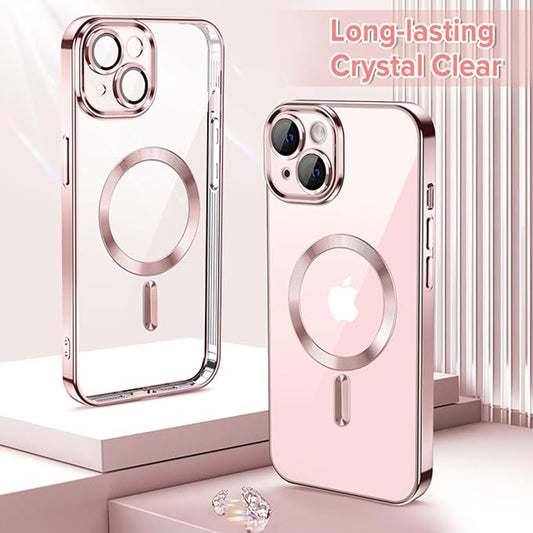MagSafe-hoes voor Apple iPhone 13, Techsuit, Luxury Crystal, Roze