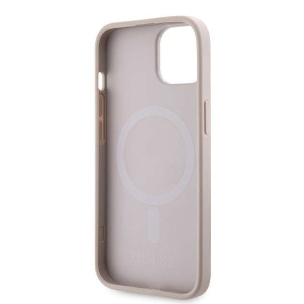 MagSafe hoesje voor Apple iPhone 14, Guess, GCube Stripes, Roze