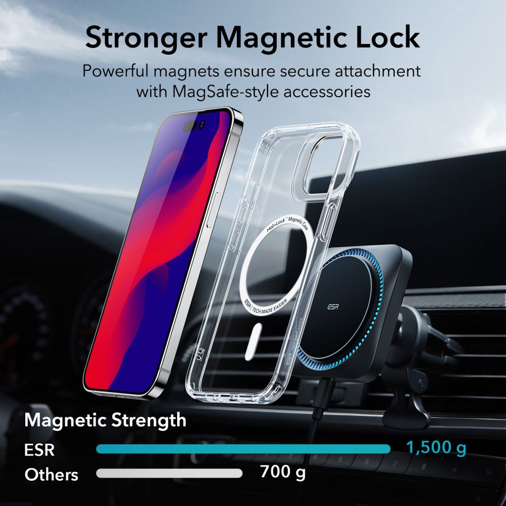 MagSafe Case for Apple iPhone 14 Pro, ESR, Classic Kickstand, Transparent