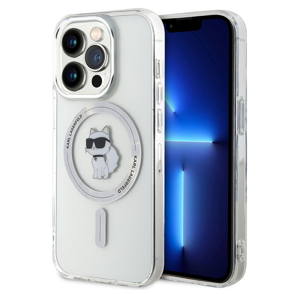MagSafe Case for Apple iPhone 14 Pro, Karl Lagerfeld, IML Choupette, Transparent