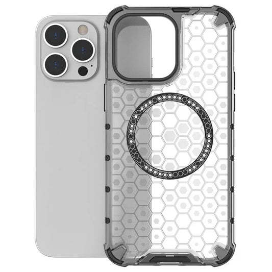 MagSafe-hoes voor Apple iPhone 14 Pro, Techsuit, HoneyComb Shield, Zwart