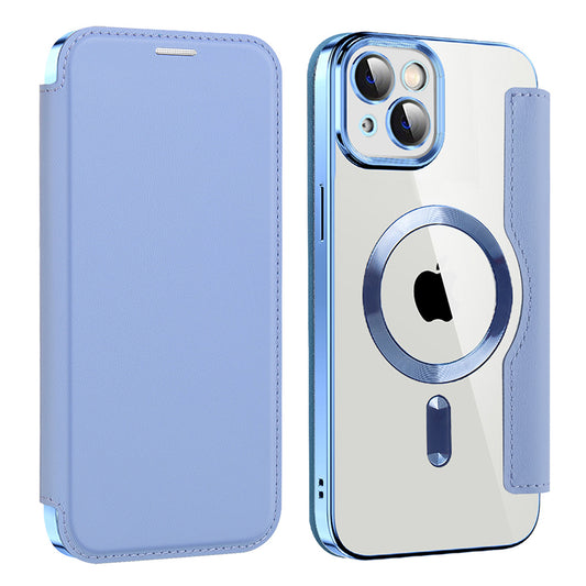 MagSafe-hoes voor Apple iPhone 14, Techsuit, SmartMag Book, Blauw