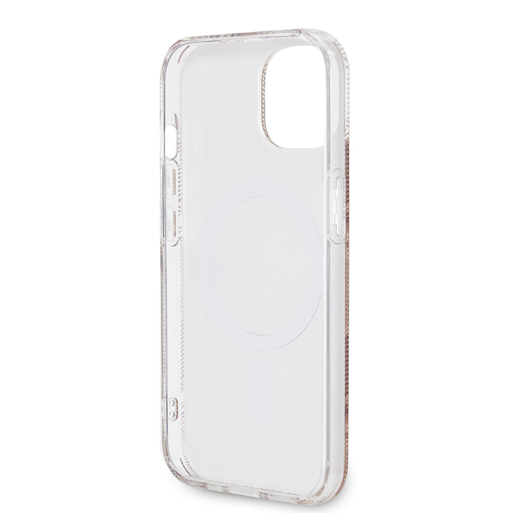 MagSafe hoesje voor Apple iPhone 15, Guess, IML Gcube, Bruin