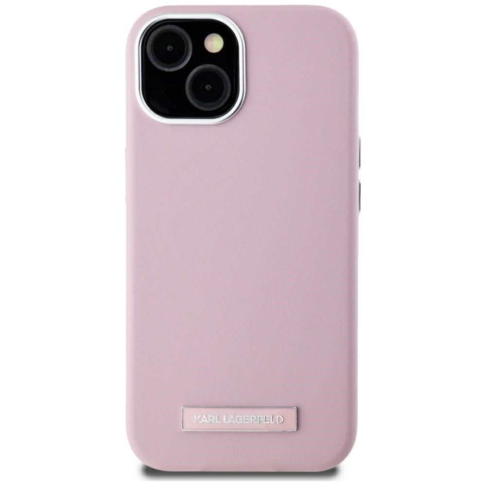 MagSafe hoes voor Apple iPhone 15, Karl Lagerfeld, FW Metal Plate, Roze