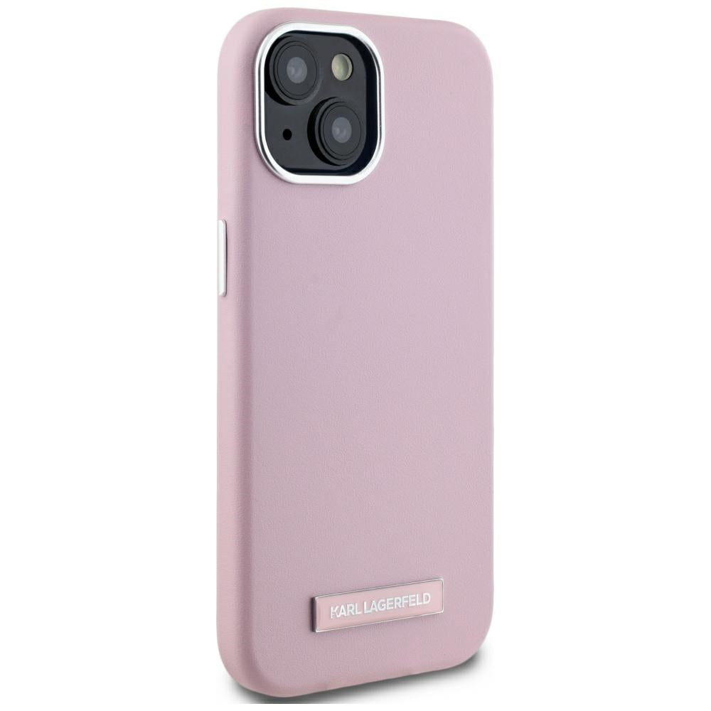MagSafe hoes voor Apple iPhone 15, Karl Lagerfeld, FW Metal Plate, Roze