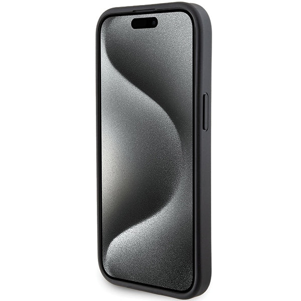 MagSafe hoes voor Apple iPhone 15, Karl Lagerfeld, Saffiano Gripstand Choupette, Zwart