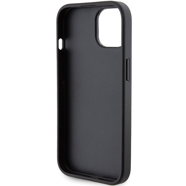 MagSafe hoes voor Apple iPhone 15, Karl Lagerfeld, Saffiano Gripstand Karl & Choupette, Zwart