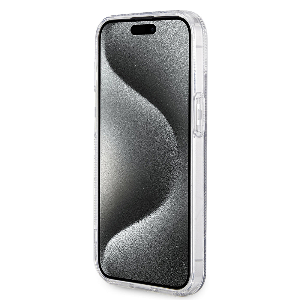 MagSafe hoesje voor Apple iPhone 15 Plus, Guess, IML Gcube, Zwart