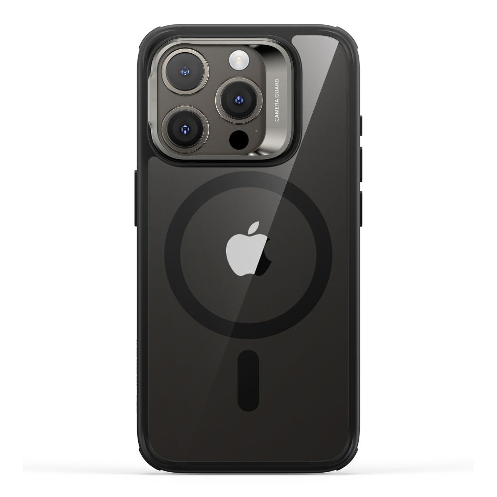MagSafe hoesje voor Apple iPhone 15 Pro, ESR, Classic Hybrid Kickstand, Transparant Zwart